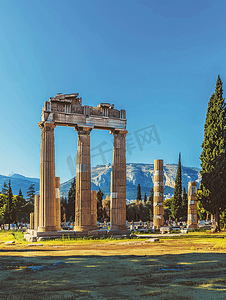 雅典宙斯神庙的科林斯柱