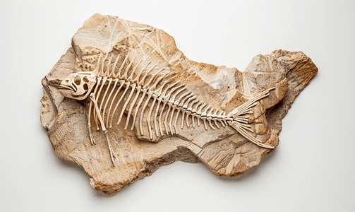 史前鱼石骨架化石
