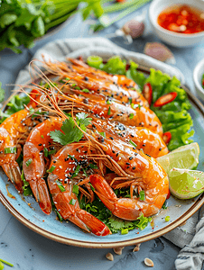 甜虾是一道用鱼露和糖烹制的泰国菜