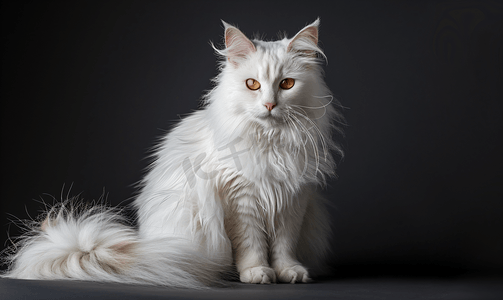 土耳其安哥拉猫肖像