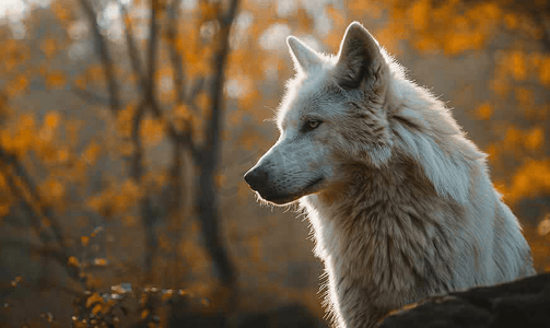 白狼狗看着你