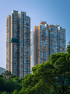 香港赛马摄影照片_香港住宅大厦