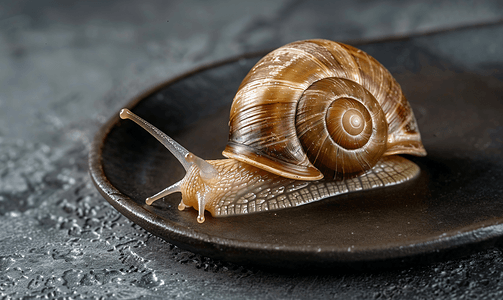 当地法国餐厅的烤蜗牛