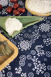包粽子食材端午节背景