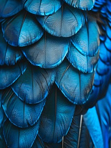孔雀雉身上美丽明亮的蓝色羽毛