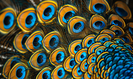 腊梅孔雀摄影照片_彩色孔雀雉黑色和蓝色的羽毛