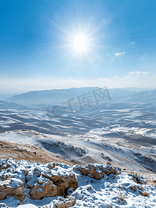 冬季从尼波山观赏圣地的山丘