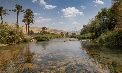 约旦洗礼场附近的约旦河