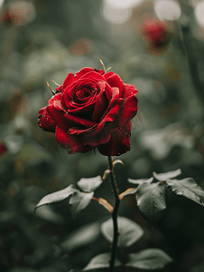 花卉玫瑰花摄影照片_列奥纳多达芬奇栽培园中罕见的玫瑰花