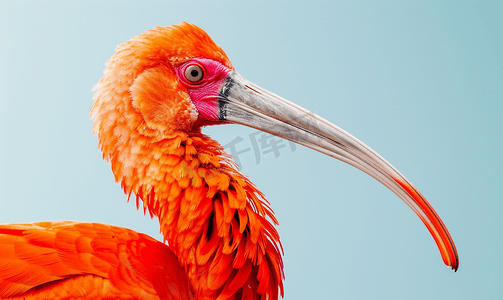 红鹮鸟肖像