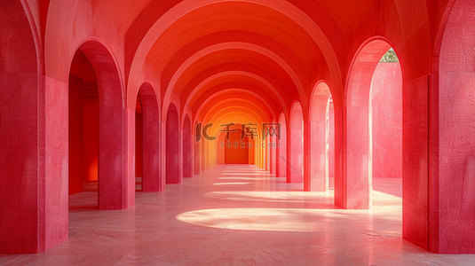 芒种荷花素材背景图片_红色拱门空间合成创意素材背景