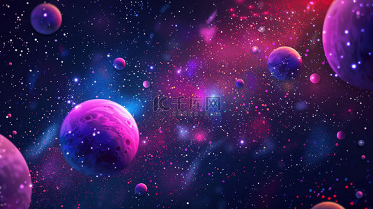 卡通火车图片背景图片_卡通星球太空合成创意素材背景