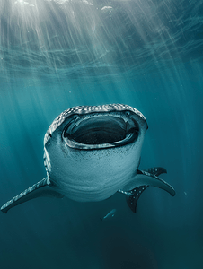 水下割鳍鲸鲨