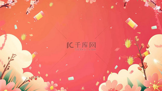 创意灯笼背景图片_灯笼烟花喜庆合成创意素材背景