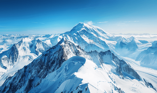 阿尔卑斯山的勃朗峰