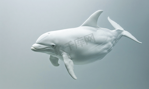 中华白海豚摄影照片_白鲸白海豚肖像