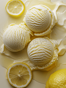 拜拜卡路里摄影照片_一勺柠檬冰淇淋