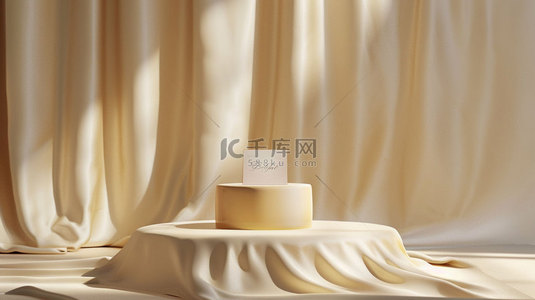 芝士蛋糕蛋糕背景图片_展台蛋糕窗帘合成创意素材背景