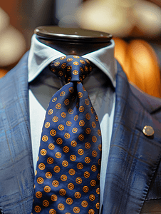 意大利制造的丝绸领带展出