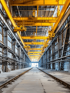 商务复杂摄影照片_工业设施生产大楼技术结构钢结构