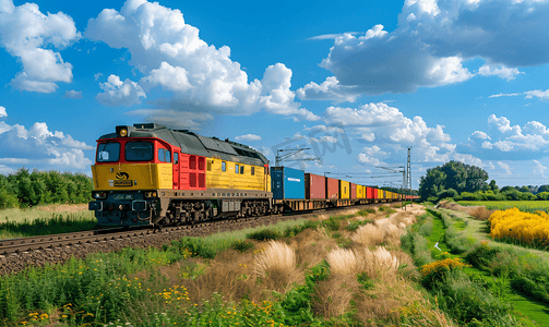 储罐货物摄影照片_货运列车和铁路