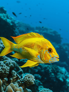 马尔代夫潜水时的黄鲷