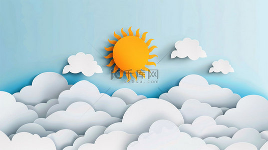 太阳素材背景图片_太阳云层模型合成创意素材背景