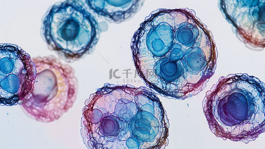 海大生物背景图片_生物细胞细节合成创意素材背景