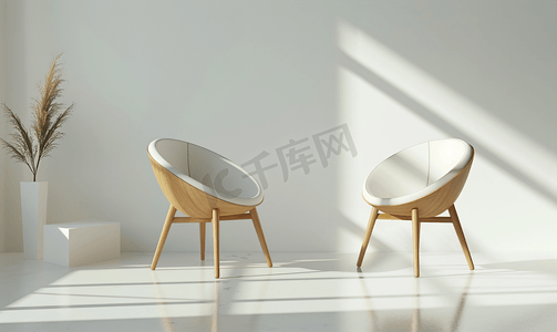 设计师椅子实木座椅采用织物或天然皮革制成