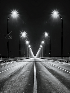 空荡荡的街道摄影照片_夜晚空荡荡的高速公路
