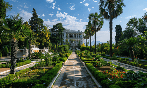 克里米亚马桑德拉宫花园