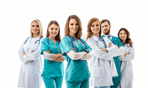医疗保健医学微笑的女医生超过医生医院