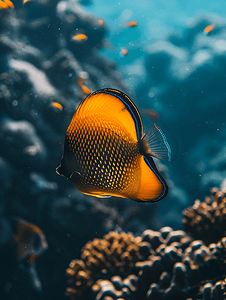 马尔代夫潜水时遇到的蝴蝶鱼