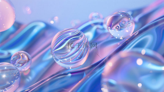 炫彩气泡流水合成创意素材背景