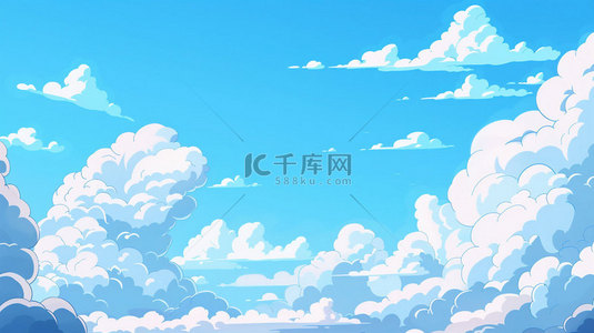 天空写实背景图片_卡通云层天空合成创意素材背景