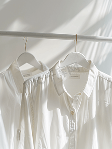 人造丝衬衫上的白色洗衣护理洗涤说明衣服标签
