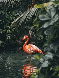 火烈鸟的羽毛摄影照片_西西里岛文迪卡利沼泽中的火烈鸟