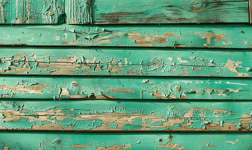 破旧线框摄影照片_木屋墙上破旧的绿色油漆木板