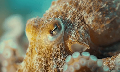 椰子章鱼水下肖像