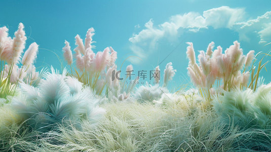 ai素材植物背景图片_花卉植物彩色合成创意素材背景