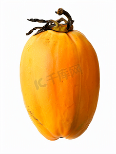木瓜水果特写标题颜色橙色亚洲隔离白色背景