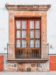 墨西哥克雷塔罗的乡村风格窗户