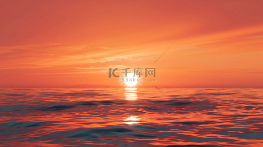 夕阳海面波浪合成创意素材背景