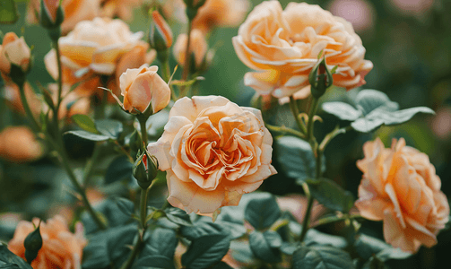 罕见的玫瑰花在栽培园品种琥珀色