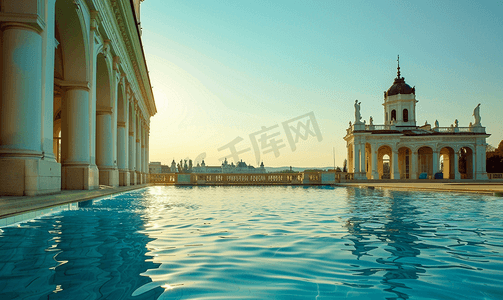 上部摄影照片_维也纳上美景宫的泳池和景观