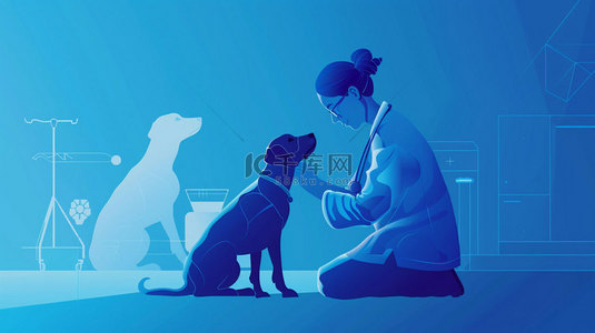 写实宠物背景图片_兽医宠物诊疗合成创意素材背景