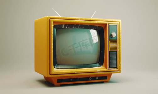 旧电视摄影照片_孤立的复古旧电视
