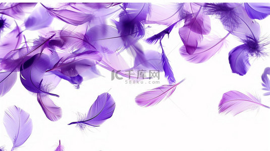 创意紫色背景图片_紫色羽毛简约合成创意素材背景
