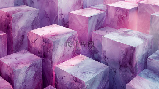 紫色立方体瓷砖合成创意素材背景