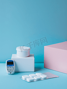 假药盒上面写着糖尿病病名和血糖仪
